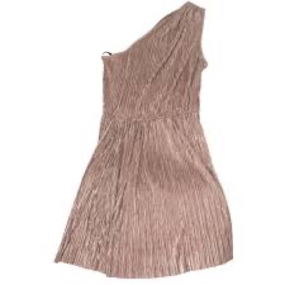 Bcbg Dress Size Xsmall One Shoulder Rose Gold